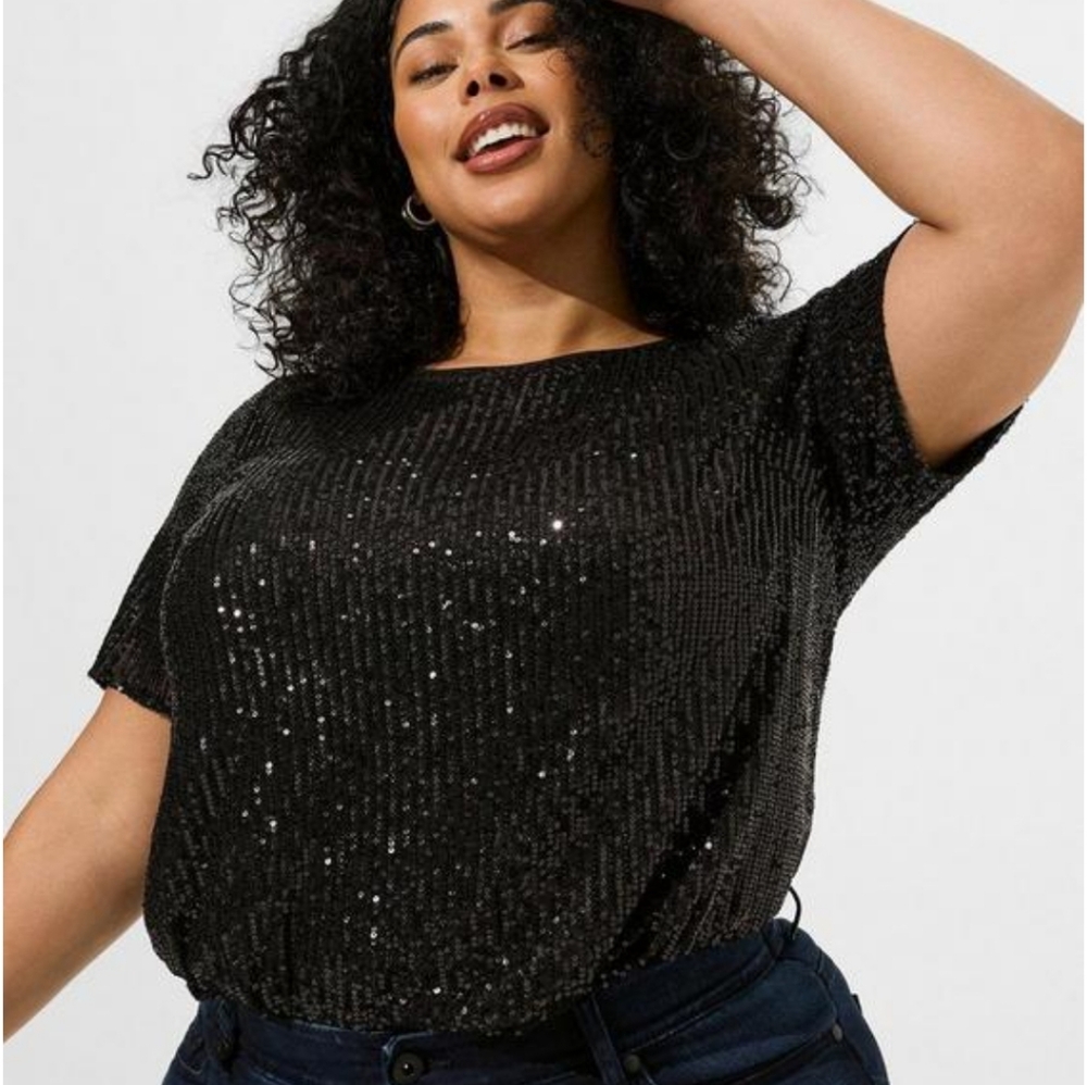 Abbey Short Sleeve Sequin Top
